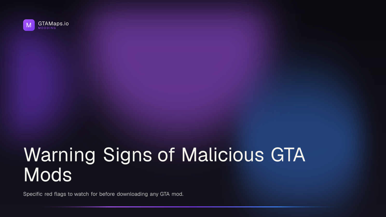 GTA Mod Malware: Warning Signs