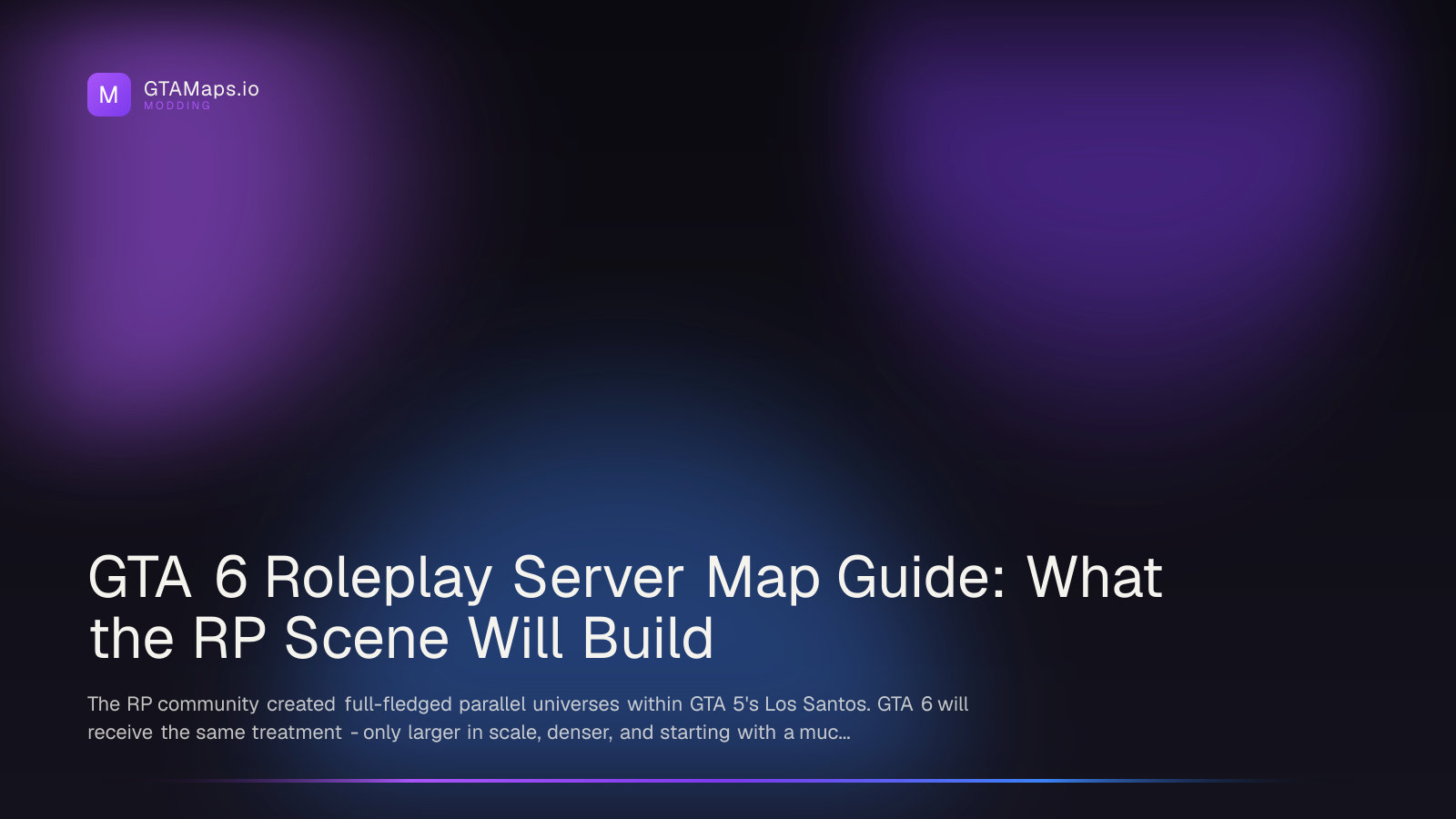 GTA 6 Roleplay Server Map Guide