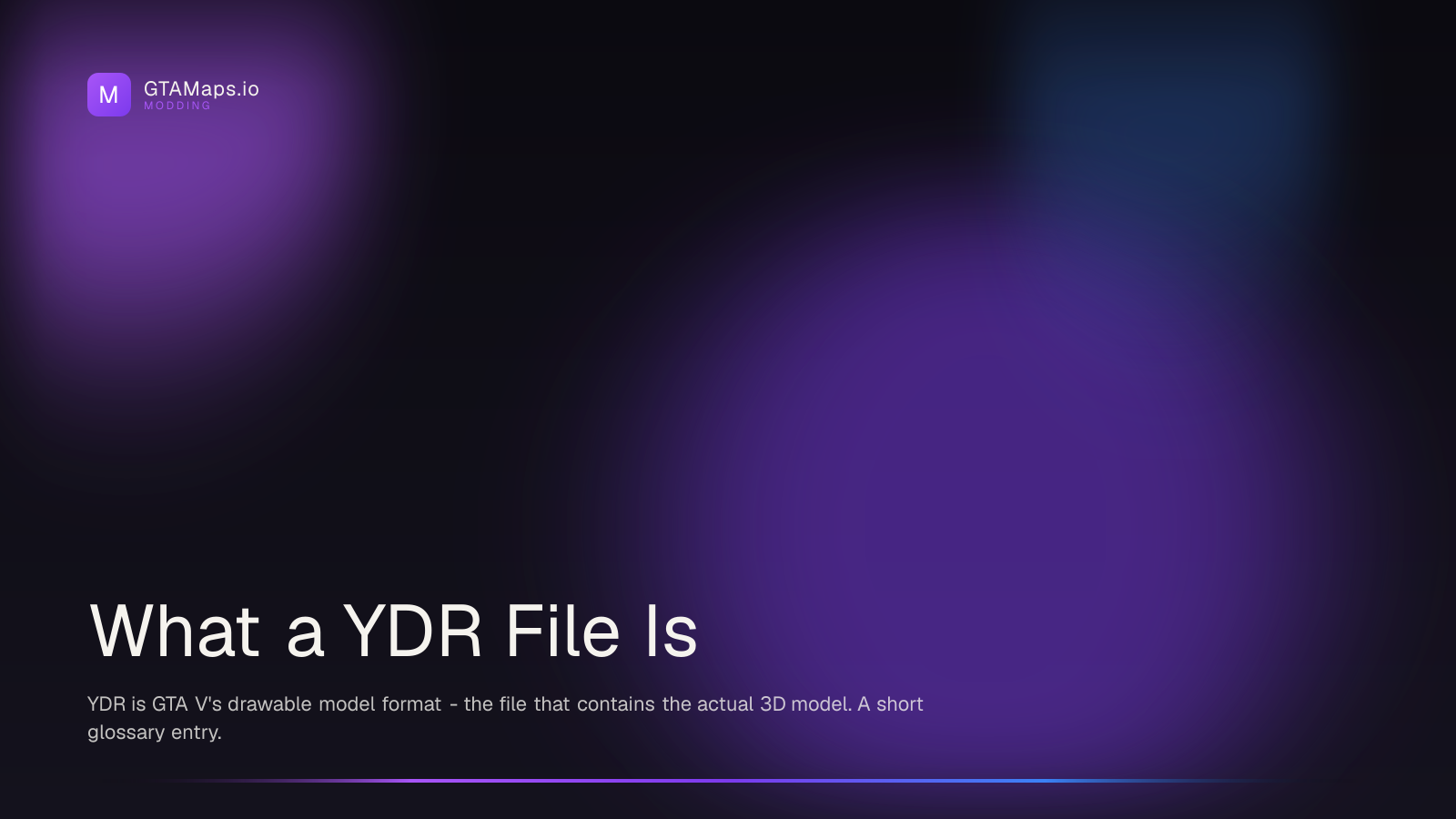 YDR Files Explained